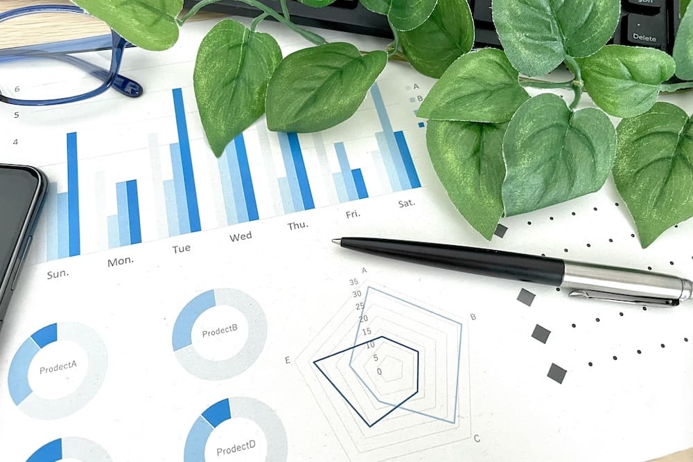 データが記載された用紙