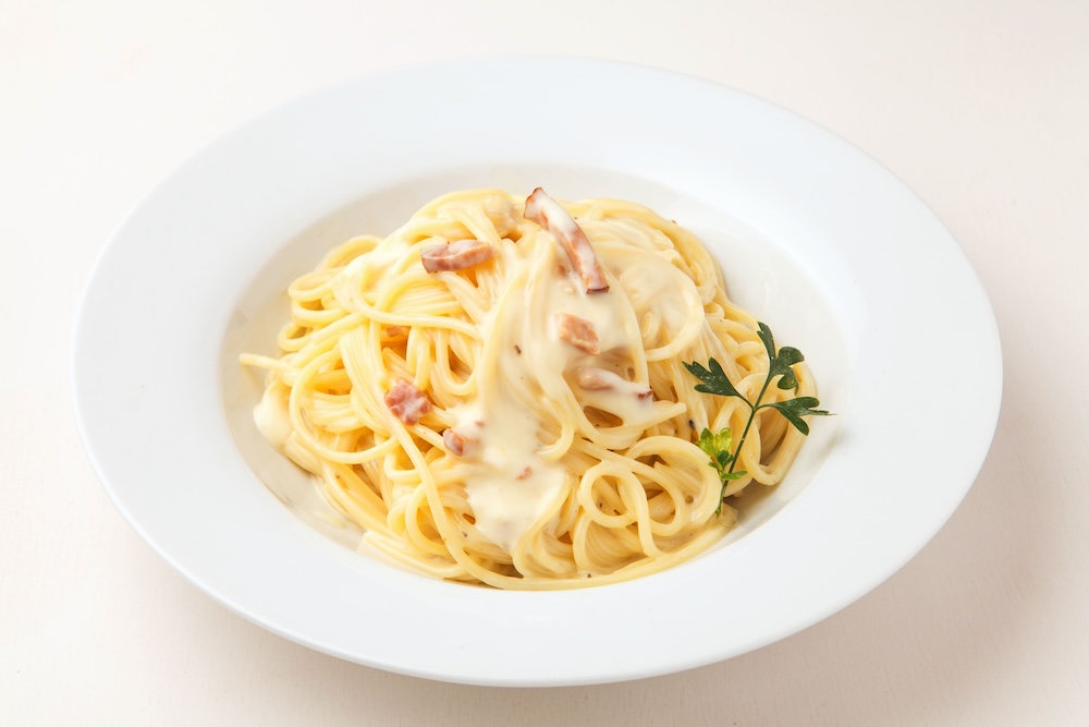 カルボナーラのパスタ